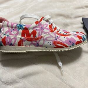 Floral Kids Shoes - Pink and Red